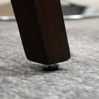 HOMCOM Swivel Bar Stools Set Of 2, Fabric Tufted Counter Height Bar Stools With Rubber Wood Legs And Footrest For Dining Room, Kitchen, Pub, Dark Gray 5 HOMCOM Swivel Bar Stools Set Of 2, Fabric Tufted Counter Height Bar Stools With Rubber Wood Legs And Footrest For Dining Room, Kitchen, Pub, Dark Gray - Image 5