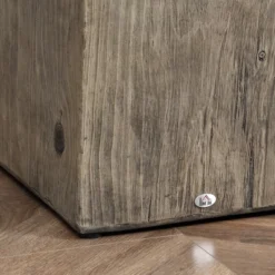 HOMCOM Decorative Side Table With Square Tabletop, Rustic Concrete End Table With Wood Grain Finish, For Indoors And Outdoors, Set Of 2, Gray 9 HOMCOM Decorative Side Table With Square Tabletop, Rustic Concrete End Table With Wood Grain Finish, For Indoors And Outdoors, Set Of 2, Gray -Homcom GUEST 53ec7c42 9d77 4b11 b88d 53d667cda789