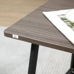 HOMCOM Side Table With 2-Tier Storage, End Table With Metal Frame For Living Room -Homcom GUEST 57152740 18da 4add bfa0 129373f0d8d2