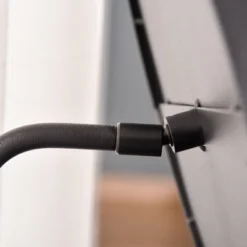 HOMCOM Modern Glasstop Vanity Table With Mirror, Makeup Dressing Table With Rotating Round Mirror, Shelves For Perfumes, Cosmetics, Lotions, Black -Homcom GUEST 586fac35 1411 4467 a438 87c62b1ac0dc