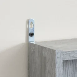 HOMCOM 5-storey Wall Shelf Display Cabinet, Shotglass Display Case With 2 Glass Doors And 4 Adjustable Shelves, Gray -Homcom GUEST 58952681 6d6c 41e8 be10 a3cd0c269b91