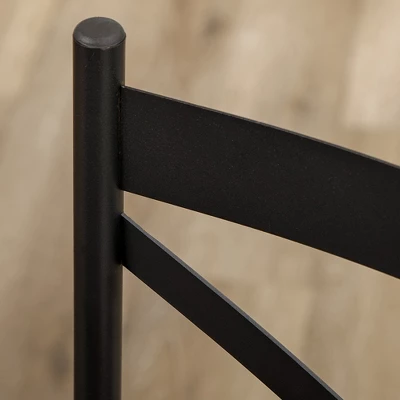 HOMCOM Industrial Dining Table Set For 6 People, 6 Piece Kitchen Table And Chairs Set, Dinner Table With Bench, Steel Frame And Storage Shelf 4 HOMCOM Industrial Dining Table Set For 6 People, 6 Piece Kitchen Table And Chairs Set, Dinner Table With Bench, Steel Frame And Storage Shelf - Image 4