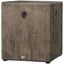 HOMCOM Decorative Side Table With Square Tabletop, Rustic Concrete End Table With Wood Grain Finish, For Indoors And Outdoors, Gray 7 HOMCOM Decorative Side Table With Square Tabletop, Rustic Concrete End Table With Wood Grain Finish, For Indoors And Outdoors, Gray -Homcom GUEST 60060c27 2da6 4ecf bc51 f3622f79d168