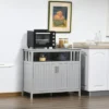 HOMCOM Sideboard Buffet Server Table With 2 Doors, Kitchen Storage Cabinet With Adjustable Shelves For Kitchen