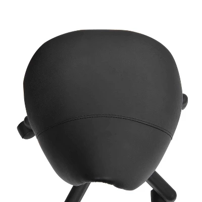 HOMCOM Rolling Saddle Stool, Swivel Salon Chair, Ergonomic Faux Leather Stool, Adjustable Height With Wheels For Spa, Salon, Massage, Office, Black 5 HOMCOM Rolling Saddle Stool, Swivel Salon Chair, Ergonomic Faux Leather Stool, Adjustable Height With Wheels For Spa, Salon, Massage, Office, Black - Image 5