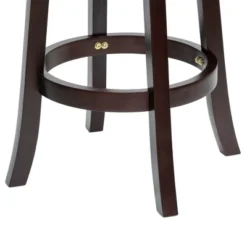 HOMCOM Classic Bar Stool Swivel Barstool With PU Leather Upholstered Mid-Back And Footrest, 30.25 Inch Seat Height, Set Of 3, Black -Homcom GUEST 666bc993 4d97 46ac 97e8 eedf20e1b0d0