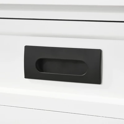 HOMCOM Console Table With 2 Storage Drawers And Open Shelf, Modern Sofa Table For Hallway, Living Room, Or Bedroom, White 4 HOMCOM Console Table With 2 Storage Drawers And Open Shelf, Modern Sofa Table For Hallway, Living Room, Or Bedroom, White - Image 4