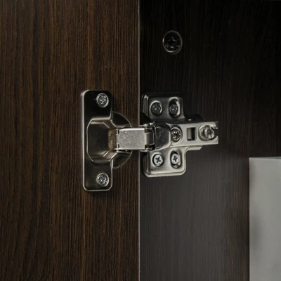 HOMCOM Modern Sideboard, Storage Cabinet, Accent Cupboard With 3 Drawers, Adjustable Shelf For Kitchen, Living Room, Brown 5 HOMCOM Modern Sideboard, Storage Cabinet, Accent Cupboard With 3 Drawers, Adjustable Shelf For Kitchen, Living Room, Brown - Image 5