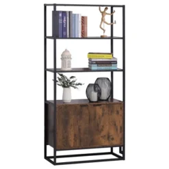 HOMCOM Shelves For Storage, Cabinet Bookcase With 3 Open Shelf, Tall Organizer Multifunctional Rack For Living Room -Homcom GUEST 69bc81d5 3097 4158 8e18 7eea43be98d1