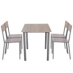 HOMCOM 5 Piece Modern Rectangular Dining Room Table Set With 4 Metal Frame Chairs For Kitchen, Breakfast Nook, Dinette 7 HOMCOM 5 Piece Modern Rectangular Dining Room Table Set With 4 Metal Frame Chairs For Kitchen, Breakfast Nook, Dinette -Homcom GUEST 6c1fc95d daaf 4b53 aa47 a9ebc0218447