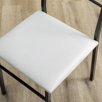 HOMCOM Kitchen Table And Chairs For 4, Modern Dining Table Set With Padded Sponge Cushion Chairs And Marble Textures Dining Table, Light Gray, Black 5 HOMCOM Kitchen Table And Chairs For 4, Modern Dining Table Set With Padded Sponge Cushion Chairs And Marble Textures Dining Table, Light Gray, Black - Image 5