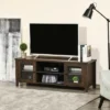HOMCOM Modern TV Stand, Entertainment Center With Shelves And Cabinets For Flatscreen TVs Up To 60" For Bedroom, Living Room, Coffee