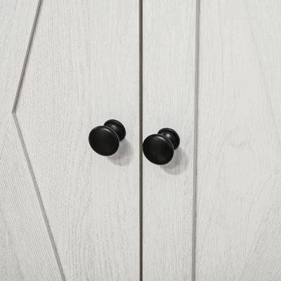 HOMCOM Farmhouse Storage Cabinet, Sideboard With Double Doors, Drawer, And Adjustable Shelf For Kitchen, Bedroom, Living Room, White 5 HOMCOM Farmhouse Storage Cabinet, Sideboard With Double Doors, Drawer, And Adjustable Shelf For Kitchen, Bedroom, Living Room, White - Image 5