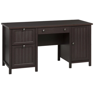 HOMCOM Vintage Executive Computer Desk, Home Office Work Station, Student Table With Cabinet & 3 Drawers For Hanging Files 3 HOMCOM Vintage Executive Computer Desk, Home Office Work Station, Student Table With Cabinet & 3 Drawers For Hanging Files - Image 3