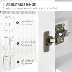 HOMCOM 71" Traditional Freestanding Kitchen Buffet With Hutch, Pantry Cabinet With 4 Doors, 3-Level Adjustable Shelves, And 1 Drawer, White -Homcom GUEST 78a1ba94 e582 49ce 92c1 8252271129d9
