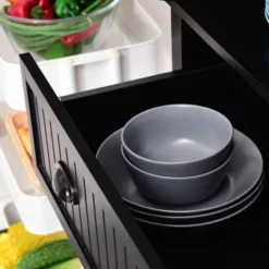 HOMCOM 72" Traditional Freestanding Kitchen Pantry Cabinet Cupboard With Doors And 3 Adjustable Shelves, Black -Homcom GUEST 78bd1fdb 002b 479b be35 187ac6c15203