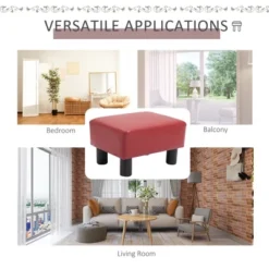 HomCom Modern 15" Rectangular Faux Leather Ottoman Footrest 10 HomCom Modern 15" Rectangular Faux Leather Ottoman Footrest -Homcom GUEST 7c6b82dd 3155 4ae3 b2fd 2054a5677e68