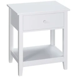 HOMCOM Modern Style Nightstand, Side Table With Drawer And Storage Shelf For Bedroom, Or Living Room -Homcom GUEST 7e02cb50 c66b 4d19 b6b5 0043e646a513