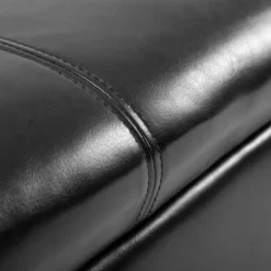 HOMCOM Large 51" Tufted Faux Leather Ottoman Storage Bench For Living Room, Entryway, Or Bedroom -Homcom GUEST 850782ee e63c 4ae9 8852 4dc94b3be3b0