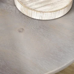 HOMCOM Pedestal Side Table With Round Tabletop, Rustic End Table With Solid Wood Leg For Living Room, Bedroom, Light Gray And Black 8 HOMCOM Pedestal Side Table With Round Tabletop, Rustic End Table With Solid Wood Leg For Living Room, Bedroom, Light Gray And Black -Homcom GUEST 875f0bac 4252 46be b35c d5f3c49f1999