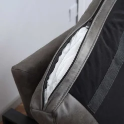 HOMCOM Industrial Accent Chairs With Cushioned Seat And Back, Upholstered Faux Leather Armchair For Bedroom, Living Room Chair With Steel Legs, Gray -Homcom GUEST 8a5f9ba1 a9db 45bc a03d cf78c69108e0