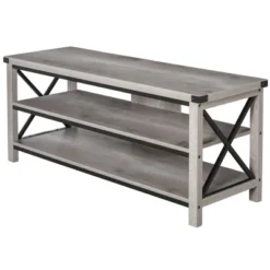 HOMCOM Ample Storage Console TV Stand With 2 Cable Management Hole, Entertainment Center Classic Cabinet For Living Room Bedroom, Fits For 60" TV -Homcom GUEST 8c755297 c72d 4dc3 9a0c 696aa17104cd