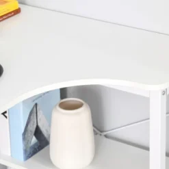 HOMCOM L-Shaped Computer Desk Home Office Corner Desk Study Workstation Table With With Wide Desktop, 2 Side Shelves, Steel Frame 11 HOMCOM L-Shaped Computer Desk Home Office Corner Desk Study Workstation Table With With Wide Desktop, 2 Side Shelves, Steel Frame -Homcom GUEST 8decbfce 951c 4b90 ac2a fd9efe0f00a1