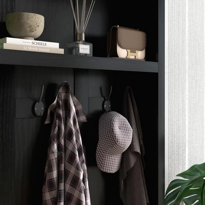 HOMCOM Hall Tree With Bench And Shoe Storage, Entryway Bench With Coat Rack, Mudroom Bench With Storage And Hooks For Hallway 4 HOMCOM Hall Tree With Bench And Shoe Storage, Entryway Bench With Coat Rack, Mudroom Bench With Storage And Hooks For Hallway - Image 4