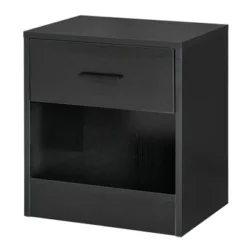 HOMCOM Modern Nightstand, Accent End Table With Drawer And Storage Shelf, Sofa Side Table For Living Room Or Bedroom -Homcom GUEST 94a9aa08 b327 4794 aa11 937ac5868c03