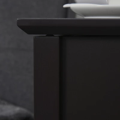 HOMCOM End Side Table, Flip Top Design With Storage Hinge Cabinet, Bottom Shelf, And Sturdy Base For Living Room Bedroom, Dark Coffee 5 HOMCOM End Side Table, Flip Top Design With Storage Hinge Cabinet, Bottom Shelf, And Sturdy Base For Living Room Bedroom, Dark Coffee - Image 5