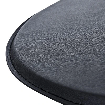 HOMCOM 25" Classic Round Adjustable Faux Leather Chrome Standing Bistro Table 6 HOMCOM 25" Classic Round Adjustable Faux Leather Chrome Standing Bistro Table - Image 6