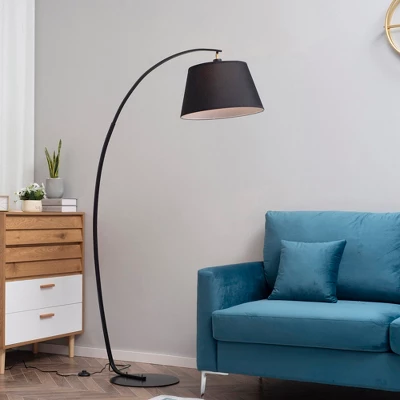 HOMCOM Arched Floor Lamp, Modern Standing Lamp With Foot Switch & Metal Base, Corner Reading Lamps Tall Pole Light For Office Bedroom Living Room 2 HOMCOM Arched Floor Lamp, Modern Standing Lamp With Foot Switch & Metal Base, Corner Reading Lamps Tall Pole Light For Office Bedroom Living Room - Image 2