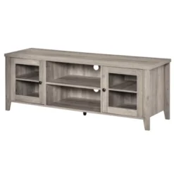 HOMCOM Modern TV Stand, Entertainment Center With Shelves And Cabinets For Flatscreen TVs Up To 60" For Bedroom, Living Room, Gray Wash -Homcom GUEST a3b964b1 4516 4064 8eb1 f9fad1cfc76a