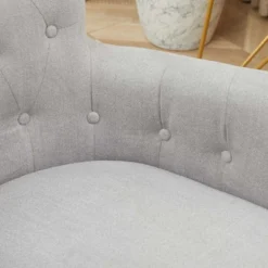 HOMCOM Mid Back Modern Home Office Chair With Tufted Button Design And Padded Armrests, Swivel Computer Desk Chair For Study Living Room Bedroom -Homcom GUEST a4449897 478b 40c5 8894 39d525d07cce