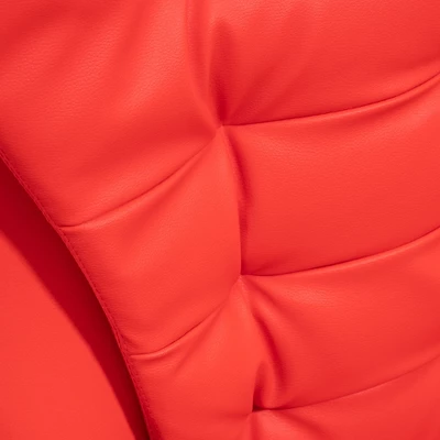 HOMCOM High-Back Executive Office Chair With Footrest, PU Leather Computer Chair With Reclining Function And Armrest, Ergonomic Office Chair, Red 4 HOMCOM High-Back Executive Office Chair With Footrest, PU Leather Computer Chair With Reclining Function And Armrest, Ergonomic Office Chair, Red - Image 4