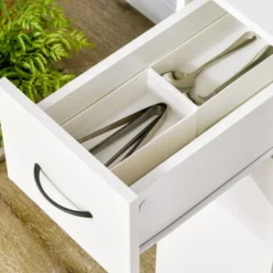 HOMCOM 3- Tier Slim Storage Cart, Rolling Narrow Kitchen Cart On Wheels For Small Place, Slide Out Side Utility Cart For Bathroom, Laundry -Homcom GUEST a4cb7df7 1193 4045 8196 55ae4dba7c04