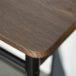 HOMCOM 3 Piece Counter Height Bar Table And Chairs Set, Space Saving Dining Table With 2 Matching Stools, Storage Shelf Metal Frame Footrest -Homcom GUEST a4eb1f37 7216 4b4d 94e7 54bdf9215304