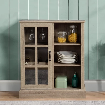 HOMCOM Sideboard With Sliding Glass Door, Wine Cabinet, Coffee Bar Cabinet For Liquor And Glasses, 6-bottle Wine Rack And Stemware Racks, Brown 1 HOMCOM Sideboard With Sliding Glass Door, Wine Cabinet, Coffee Bar Cabinet For Liquor And Glasses, 6-bottle Wine Rack And Stemware Racks, Brown