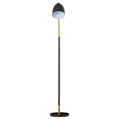 HOMCOM Arc Floor Lamp, Standing Reading Light, With Adjustable Lampshade, And Round Base For Living Room, Office, Or Bedroom, Black/ Gold 3 HOMCOM Arc Floor Lamp, Standing Reading Light, With Adjustable Lampshade, And Round Base For Living Room, Office, Or Bedroom, Black/ Gold - Image 3
