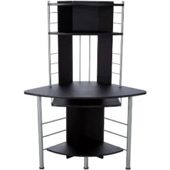 HOMCOM 62" Arch Corner Computer Desk With Printer Hutch And Storage Shelf -Homcom GUEST ade9159c 40f2 42c2 b792 27928d03eec0