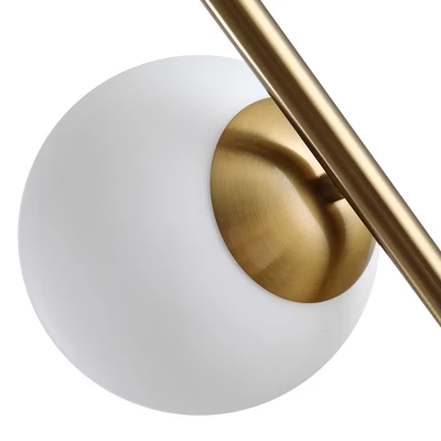 HOMCOM Floor Lamp W/ 2pcs Glass Lamp Shade Modern Portable Decorative Lamp, White 5 HOMCOM Floor Lamp W/ 2pcs Glass Lamp Shade Modern Portable Decorative Lamp, White - Image 5