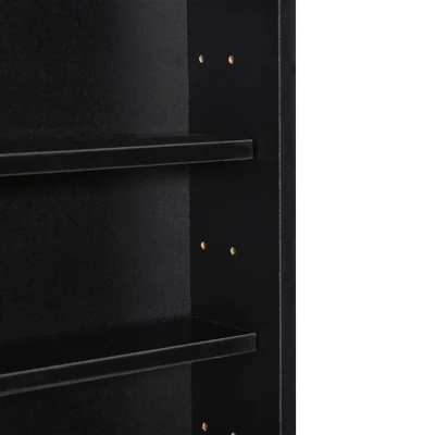 HOMCOM 5-storey Wall Shelf Display Cabinet, Shotglass Display Case W/2 Glass Doors And 4 Adjustable Shelves 6 HOMCOM 5-storey Wall Shelf Display Cabinet, Shotglass Display Case W/2 Glass Doors And 4 Adjustable Shelves - Image 6