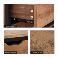 HOMCOM L-Shaped Home Office Writing Desk With Storage Shelf Drawer Industrial Corner PC Study Table Computer Workstation Brown -Homcom GUEST b3f5a3af 1013 4527 a9e2 f01c0d6b04db