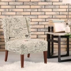 HomCom Upholstered Armless Accent Chair Leisure Side Chair With Wingback Design -Homcom GUEST b513af32 c606 443c 91ff 9a7018d69fe1