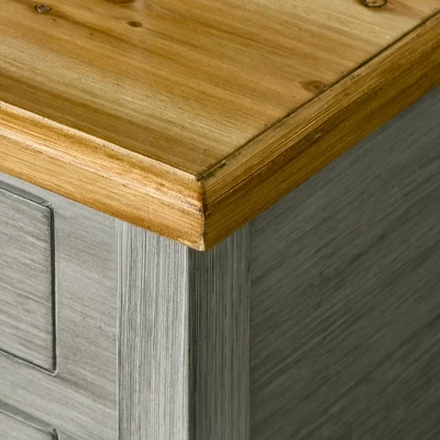 HOMCOM Vintage Console Table With 2 Drawers, Retro Entryway Table For Hallway, Living Room And Hallway, Gray 5 HOMCOM Vintage Console Table With 2 Drawers, Retro Entryway Table For Hallway, Living Room And Hallway, Gray - Image 5