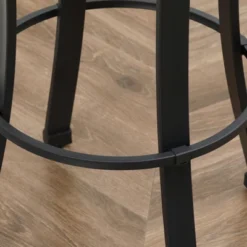 HOMCOM Bar Stools Set Of 2, Vintage Barstools With Footrest, Microfiber Cloth Bar Chairs 29 Inch Seat Height With Steel Legs, Dark Gray -Homcom GUEST b7b30ae7 07d9 411c 80c1 817233db977f