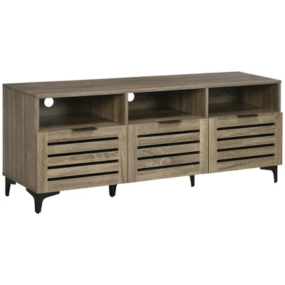 HOMCOM TV Cabinet Stand For TVs Up To 65", Entertainment Center With Drawer, Doors, And Storage Shelves For Living Room, Bedroom 7 HOMCOM TV Cabinet Stand For TVs Up To 65", Entertainment Center With Drawer, Doors, And Storage Shelves For Living Room, Bedroom - Image 7