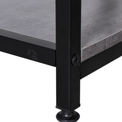 HOMCOM 55 Inch Home Office Computer Desk Study Writing Workstation With Storage Shelves, Elevated Monitor Shelf, CPU Stand 5 HOMCOM 55 Inch Home Office Computer Desk Study Writing Workstation With Storage Shelves, Elevated Monitor Shelf, CPU Stand - Image 5