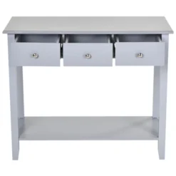 HOMCOM Console Table Industrial Desk With Drawer Bottom Shelf & Large Tabletop For Entryway Or Living Room -Homcom GUEST bda0658b 71e8 404a a887 d6b05450aad9
