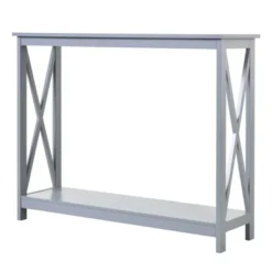HOMCOM 2-Tier Console Table, Sofa Side Table With Storage Shelf, X Design For Entryway, Living Room, And Hallway 9 HOMCOM 2-Tier Console Table, Sofa Side Table With Storage Shelf, X Design For Entryway, Living Room, And Hallway -Homcom GUEST c09db9c7 8f3f 43cd b28f 8c8dca639d40